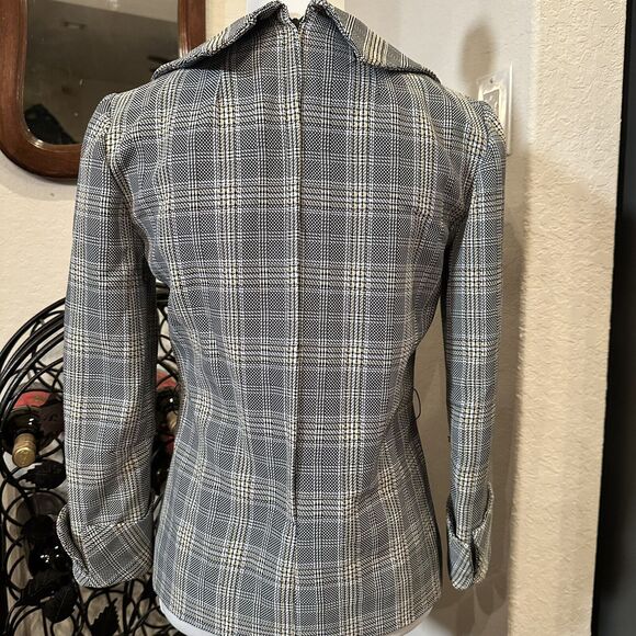 Vintage Fred Rothschild Top 1970s leather belt large collar size small womens - Picture 4 of 12